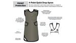 AliMed® Grab ’n Go™ 4-Point Quick Drop Apron, Male